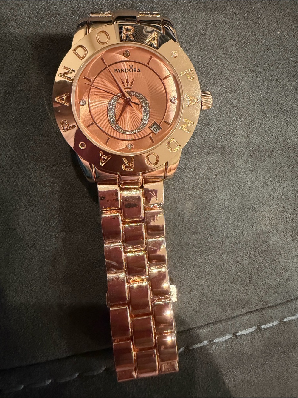 New Pandora Rose Gold Metallic Bracelet Watch